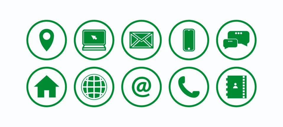 Web, communication icons: internet vector set. flat icons set Stock Illustration