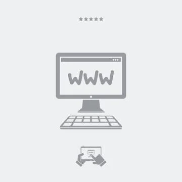 Web computer flat icon Stockillustratie