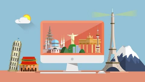 Web &amp; Computer Travel Services Stock Footage 269346550