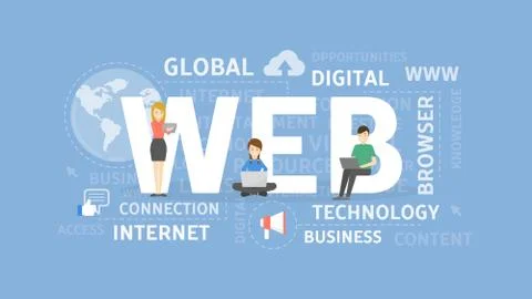 Web concept illustration. Stock Illustration