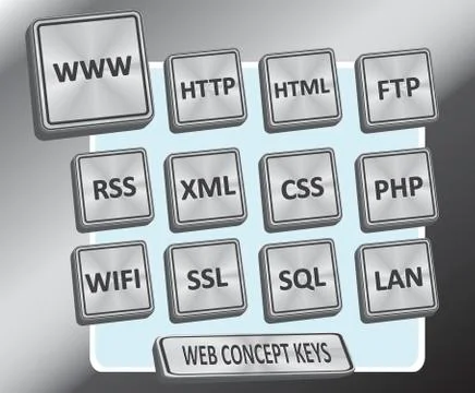 Web concept keys vector Stock Illustration