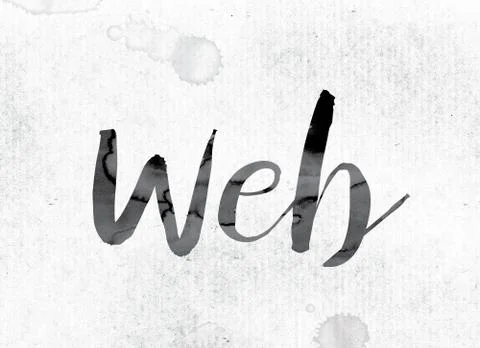 Web Concept Painted in Ink Stock Illustration