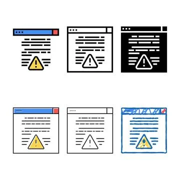 Web concepts site with virus color icon vector Stock Illustration
