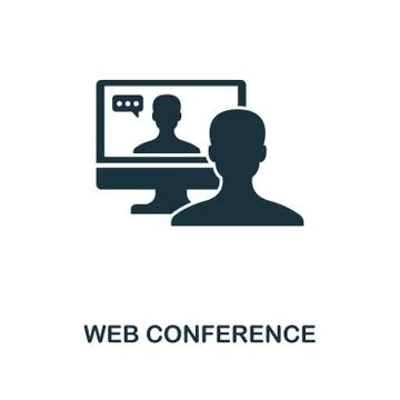 Web Conference creative icon. Simple element illustration. Web Conference Stock Illustration