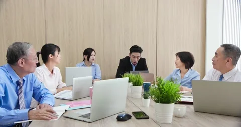 Web conferencing in office Stock Footage 141991383