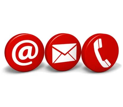 Web contact us icons Stock Illustration