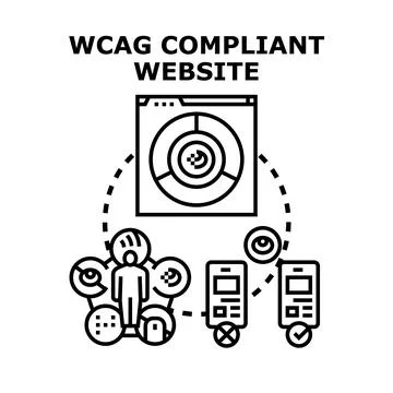 Web content accessibility guideline compliance for diverse users Stock Illustration