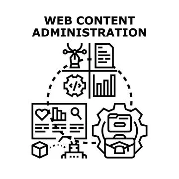 Web content administration process and management cycle イラスト素材