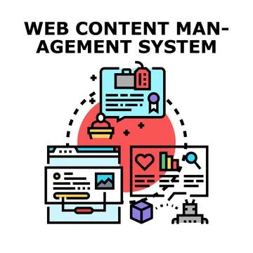 Web content management system for digital publishing Illustrazione stock