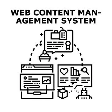Web content management system for digital publishing Stock Illustration