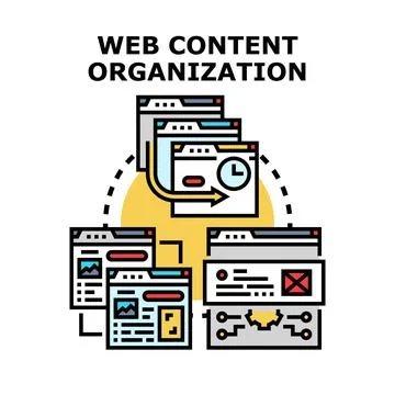 Web content organization system and strategy Stock Illustration