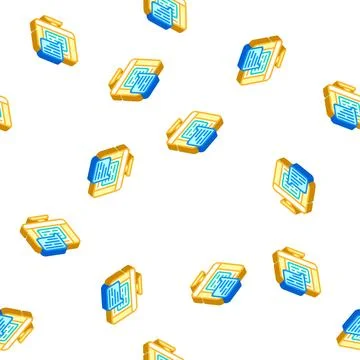 Web conversation chat isometric icon seamless pattern イラスト素材