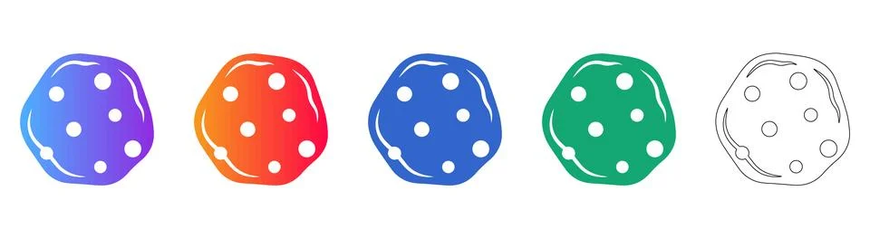 Web Cookie Consent Icon Set Stock Illustration