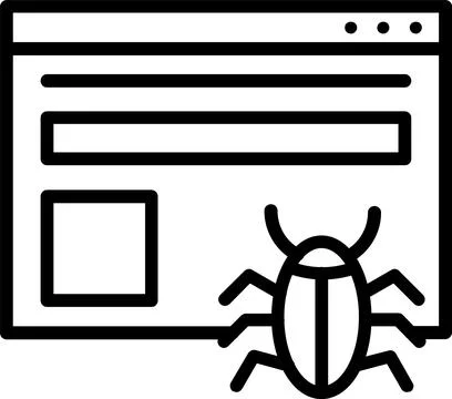 Web Crawler Line Icon Design Stock Illustration
