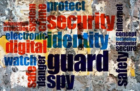 Web crime word cloud grunge concept 스톡 일러스트
