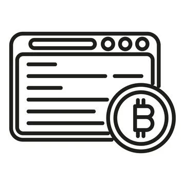 Web crypto icon outline vector. Money bitcoin Ilustración de archivo