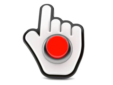 Web cursor with push button Stock Illustration