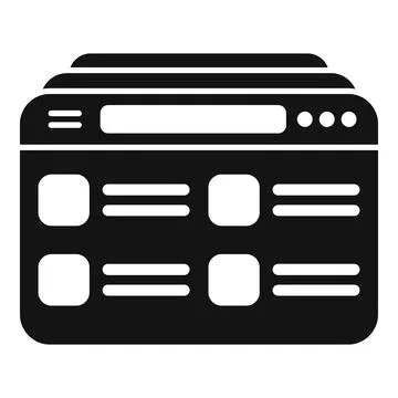 Web customer database icon simple vector. Crm data Illustrazione stock