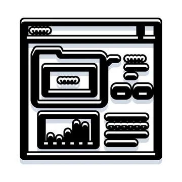 Web dashboard displaying data analytics and file management 스톡 일러스트
