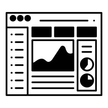 Web Dashboard Dualtone Icon Stock Illustration