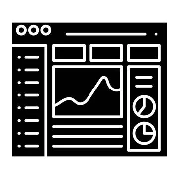 Web Dashboard Glyph Icon Stock Illustration
