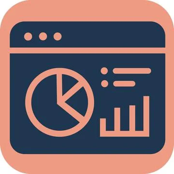 Web dashboard interface data analysis icon 스톡 일러스트