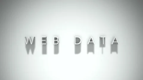 Web data 3D title animation with shadows on a white background Stock Footage 297274901