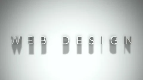 Web Design 3D title animation with shadows on a white background 스톡 동영상 296637510