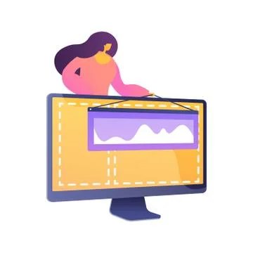 Web design and content creating Stock Illustration