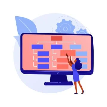 Web design and content creating Illustrazione stock