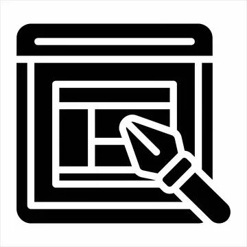 Web design and content editing icon in 8K ultra quality image ratio Stock-Illustration