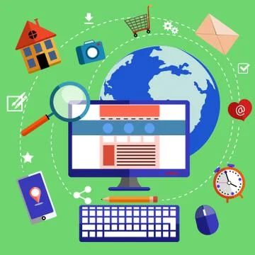 Web design and development concept イラスト素材