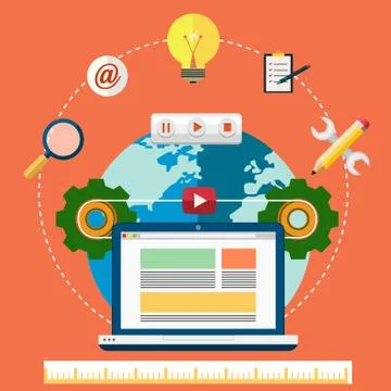 Web design and development concept イラスト素材