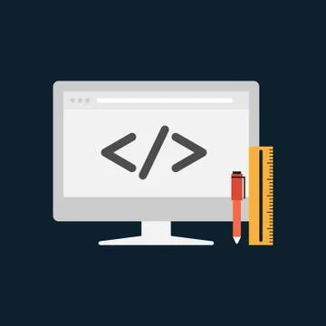 Web design and development concept Illustrazione stock