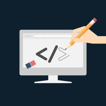 Web design and development concept Stock Illustration