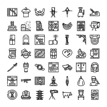 Web design and development line icon set 스톡 일러스트