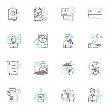 Web design and development linear icons set. Responsive, User-friendly, E Ilustración de archivo