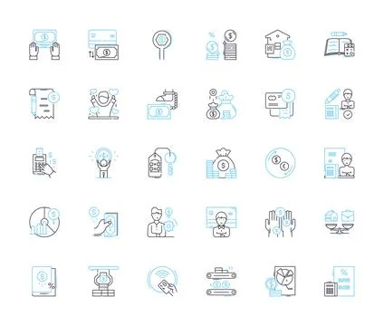 Web design and development linear icons set. Responsive, User-friendly, E Illustrazione stock