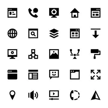 Web Design and Development Vector Icons Stock Illustration