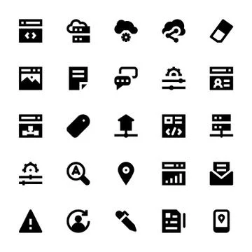 Web Design and Development Vector Icons Pack 스톡 일러스트
