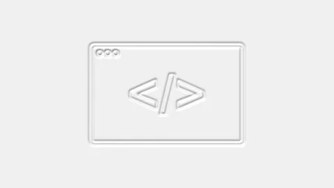 Web design and front end development icon isolated on white background. 4K Stock Footage 156137499