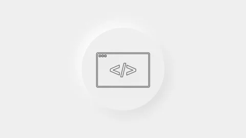 Web design and front end development icon isolated on white background. 4K Stock Footage 156137505