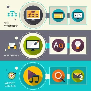 Web Design Banners Stock Illustration