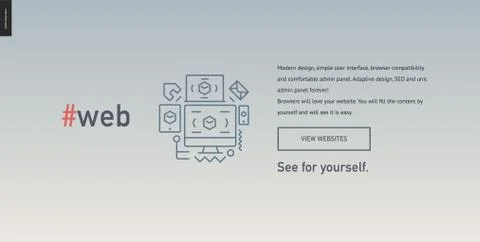 Web design block website template Illustrazione stock