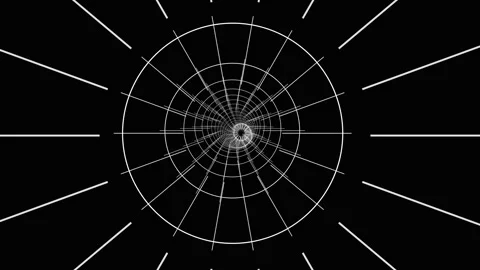 Web design with circular patterns in black and white colors Stock Footage 337064257