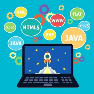 Web design coding Stock Illustration