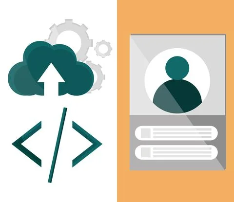 Web design coding set Stock Illustration