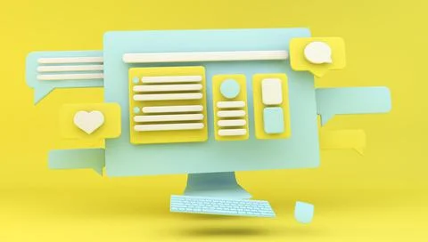 Web design computer concept Stock Illustration