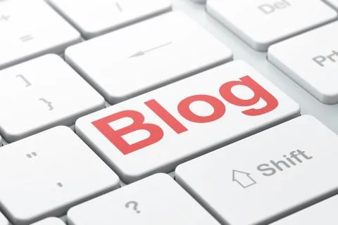 Web design concept: Blog on computer keyboard background Stock-Illustration