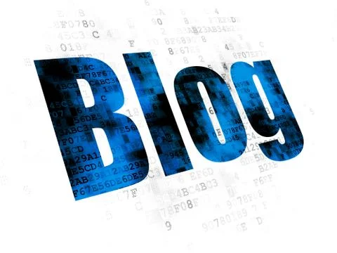 Web design concept: Blog on Digital background Stock Illustration
